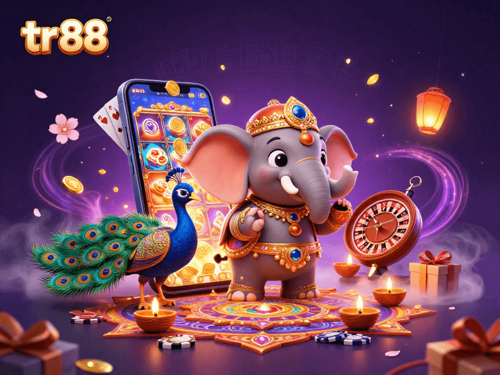 Spin to win at tr 88: a colorful casino scene with glowing slots and vibrant characters.