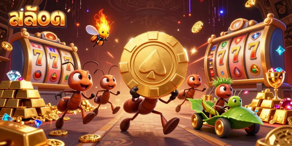สล็อตออนไลน์ที่เต็มไปด้วยความตื่นเต้นจากสล็อตและเงินรางวัลในภาพนี้