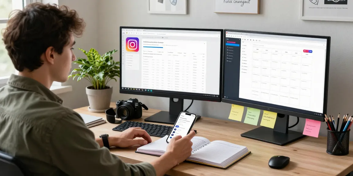 Engaging workspace scene showing instagram phone automation strategies in action.