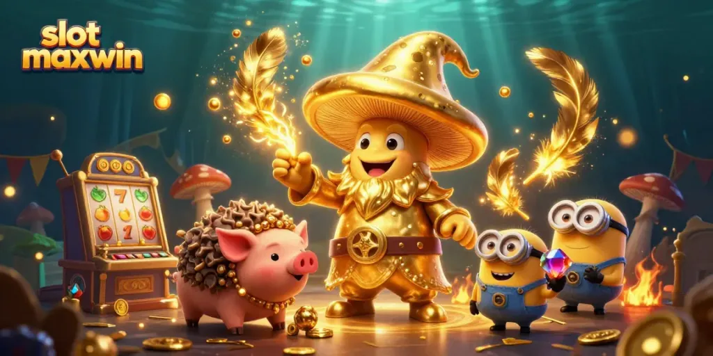 Engage with slot maxwin adventures in this vibrant, magical casino scene.