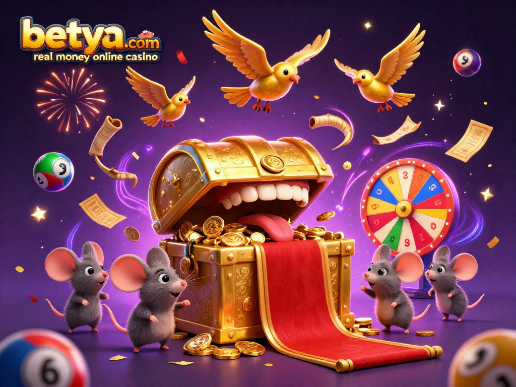 Engage in thrilling gameplay at betya.com real money online casino with vibrant lottery elements and festive atmosphere.