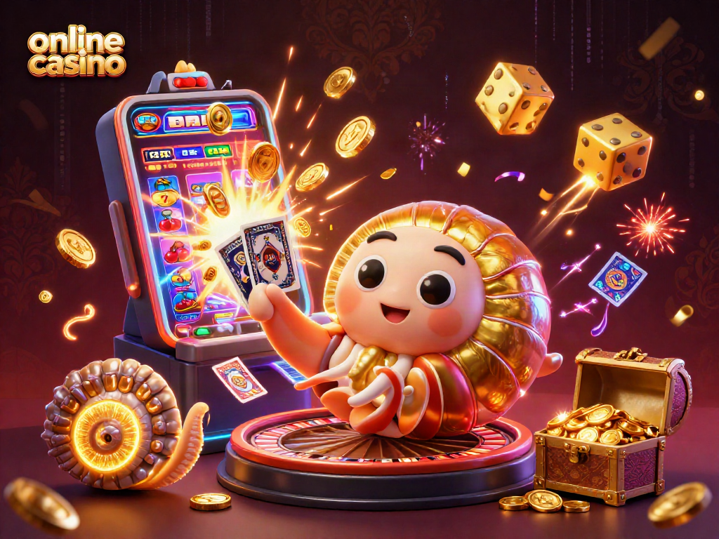 Juega emocionantes juegos de azar en un online casino con ruleta, tragamonedas y cartas en un entorno vibrante.