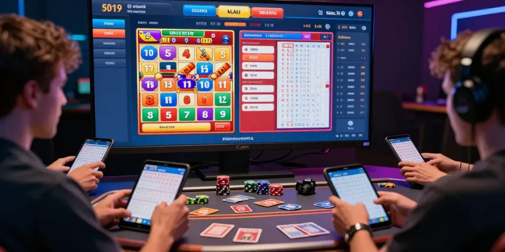 Antusias pemain judi online di dewitogel, memeriksa hasil permainan togel dengan perangkat modern.