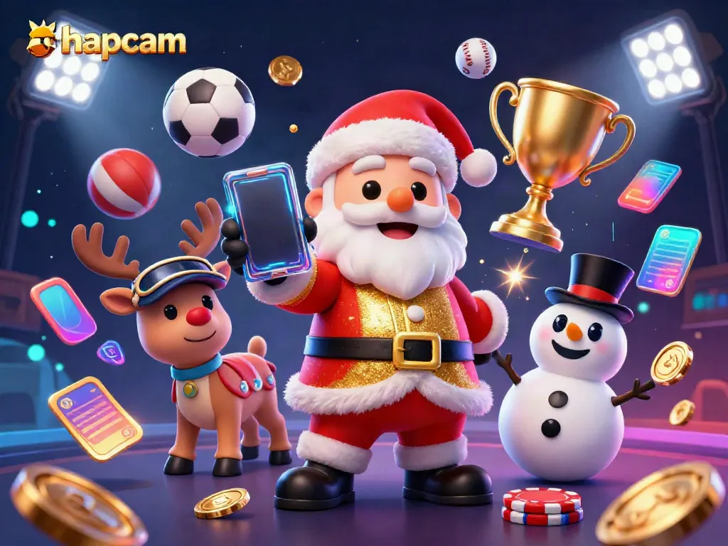 Experience thrilling sports betting with thapcam as Santa and friends celebrate jackpots and wins!