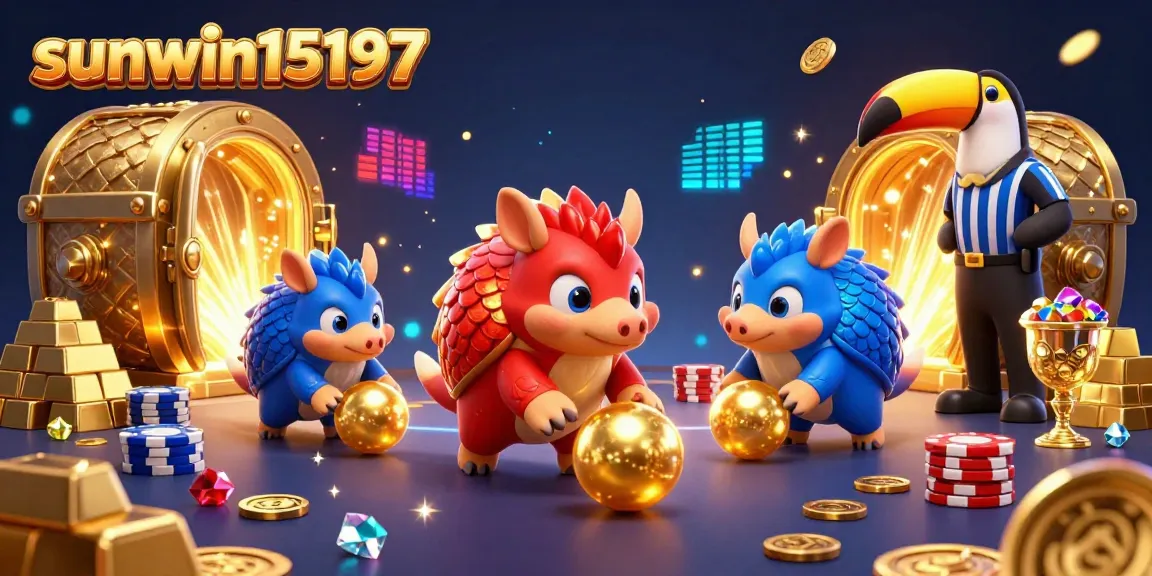 Experience thrilling gameplay at sunwin15197 with rival pangolins engaging in a colorful casino showdown.
