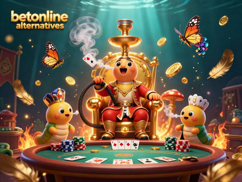 Engage with exciting betonline alternatives featuring a vibrant poker scene with colorful characters.