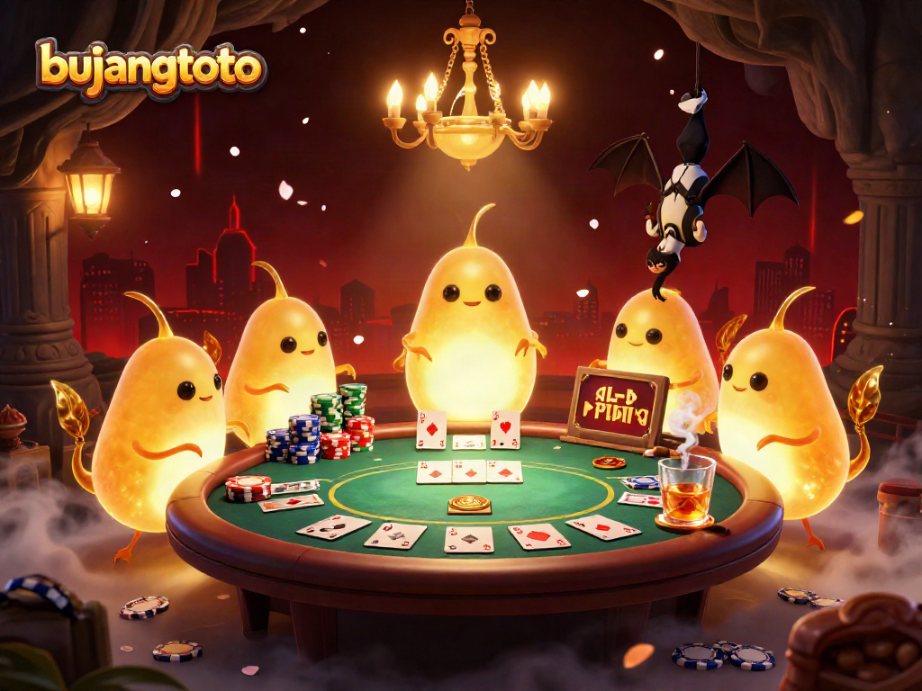 Experience the excitement of bujangtoto in a vibrant cave casino illuminated by glowing creatures.