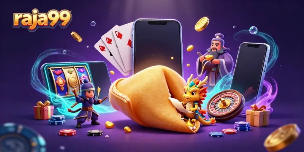 Engage in thrilling slots and gaming adventures with raja99's vibrant casino world.