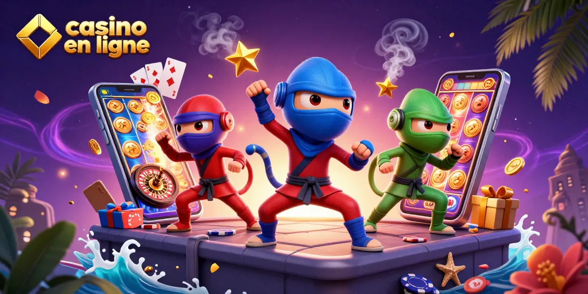 Action dynamique des chameleons ninjas au casino en ligne avec jeux et mille détails
