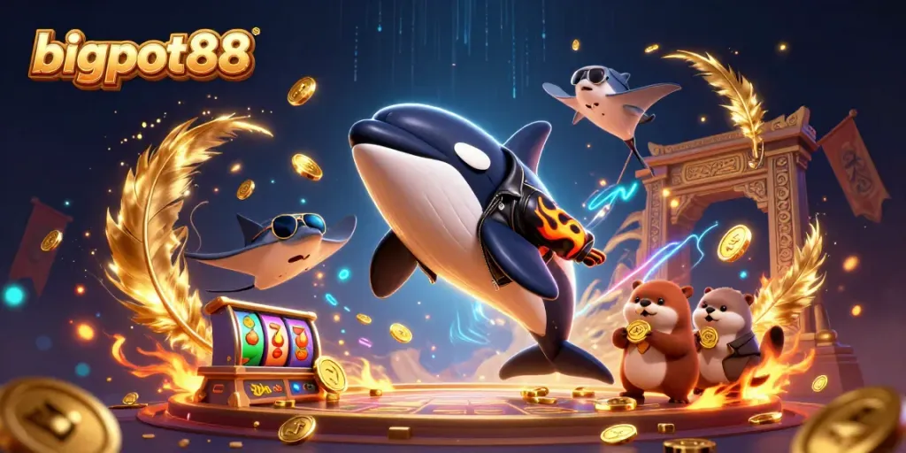 Gali strategi menang di bigpot88 dengan bianglala penuh koin emas dan karakter kartun menarik