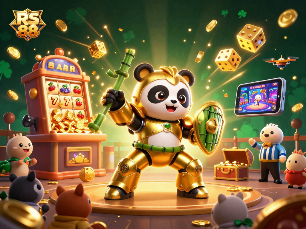 Engage with RS 88's vibrant gaming world showcasing thrilling 3D casino elements in an explosive atmosphere.