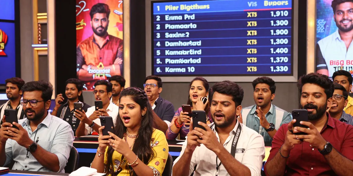 Excited viewers participating in telugu bigg boss 10 voting results during live finale.