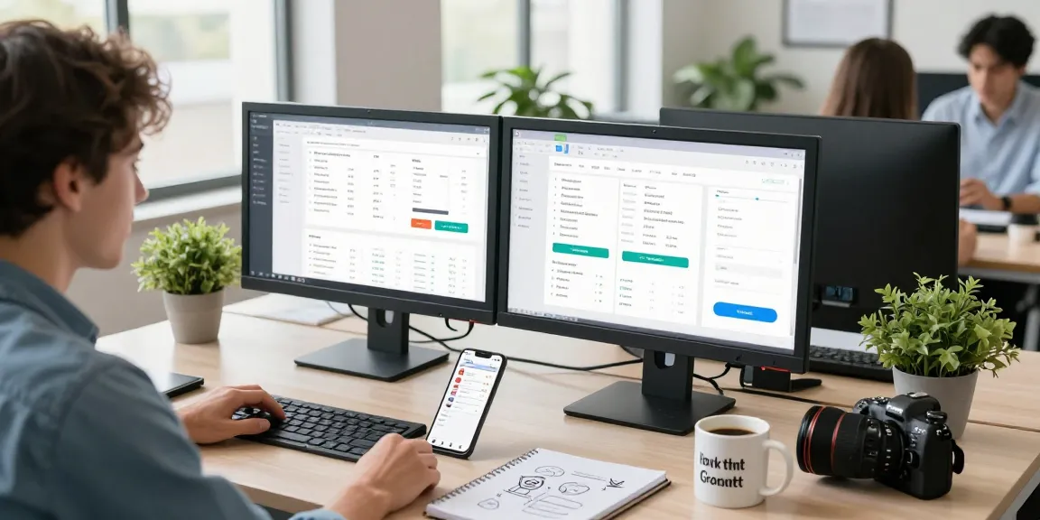 Buy app installs in a modern office setting, showcasing app marketing strategies and analytics.