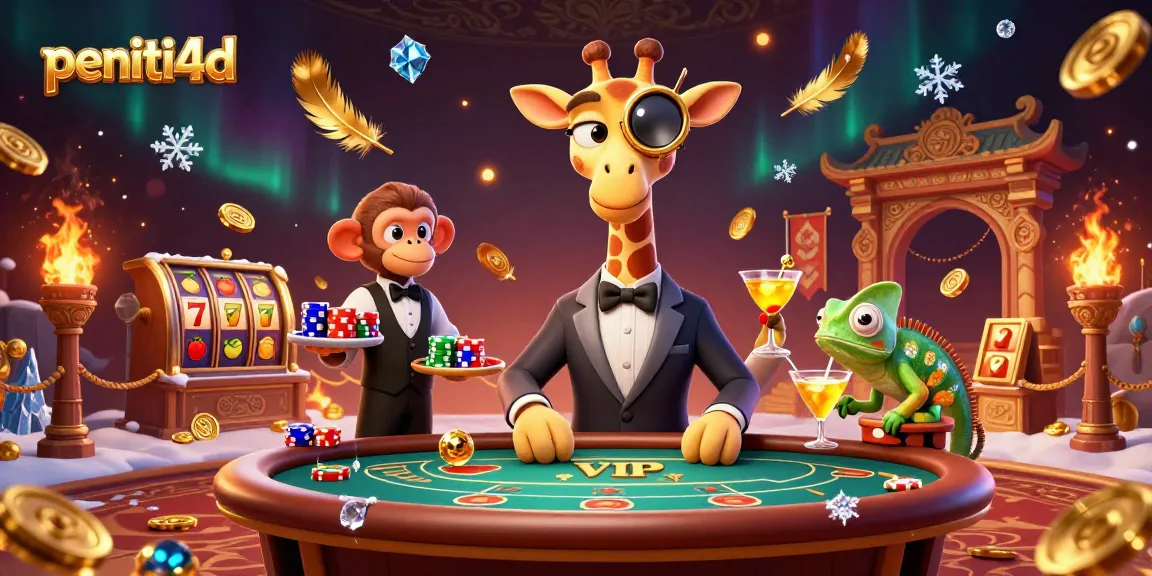 Pemain peniti4d menikmati permainan slot dengan karakter yang unik dan warna mencolok.