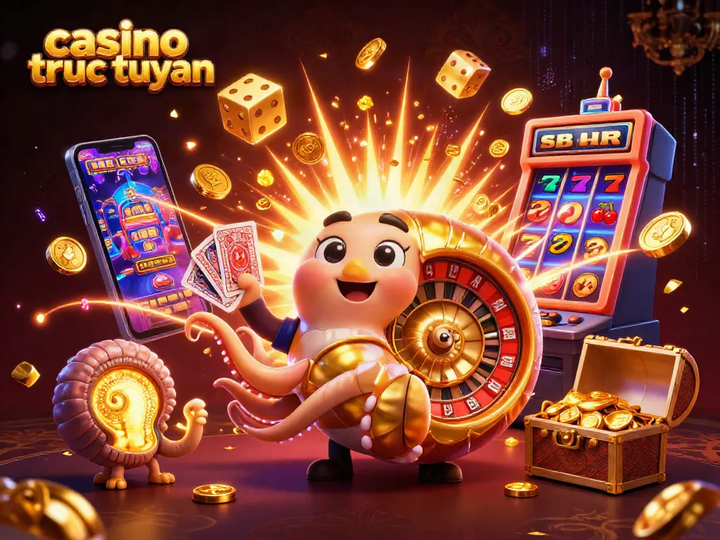 Khám phá casino trực tuyến với nautilus khổng lồ và máy slot đang nổ tung jackpot.