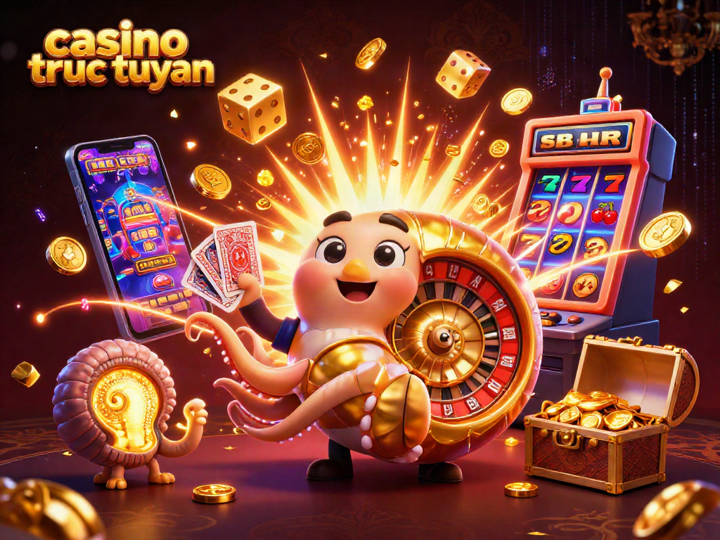 Khám phá casino trực tuyến với nautilus khổng lồ và máy slot đang nổ tung jackpot.