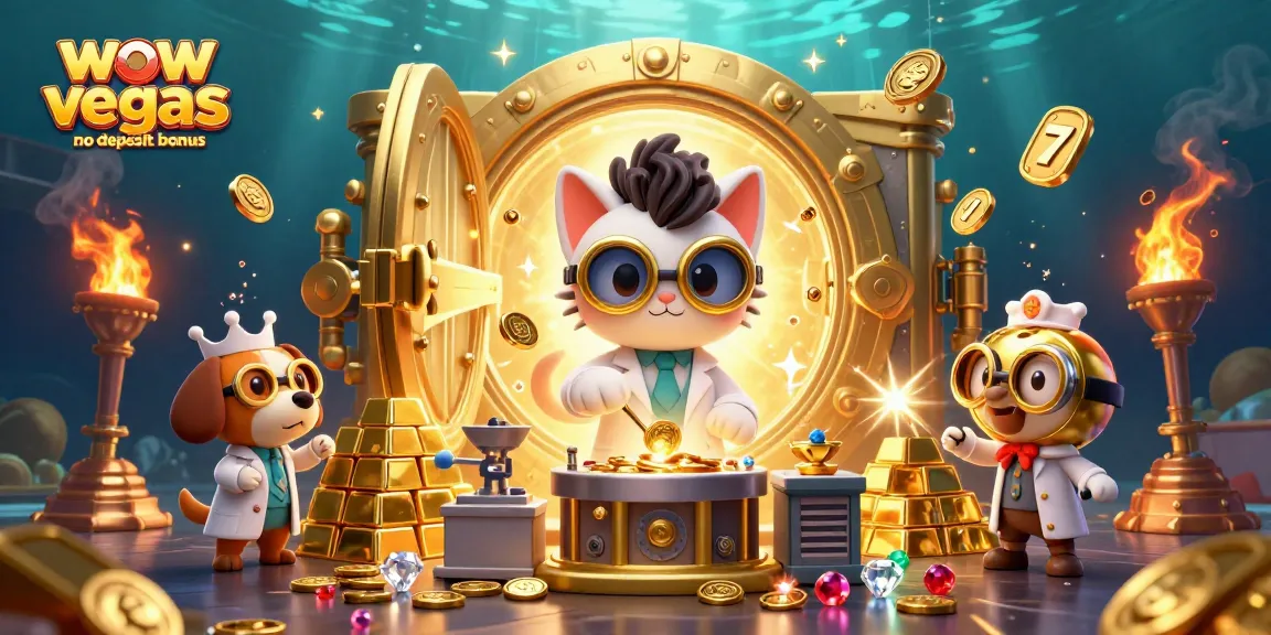 Play with the WOW Vegas no deposit bonus and enjoy a gold mine of fun in a vibrant casino scene.