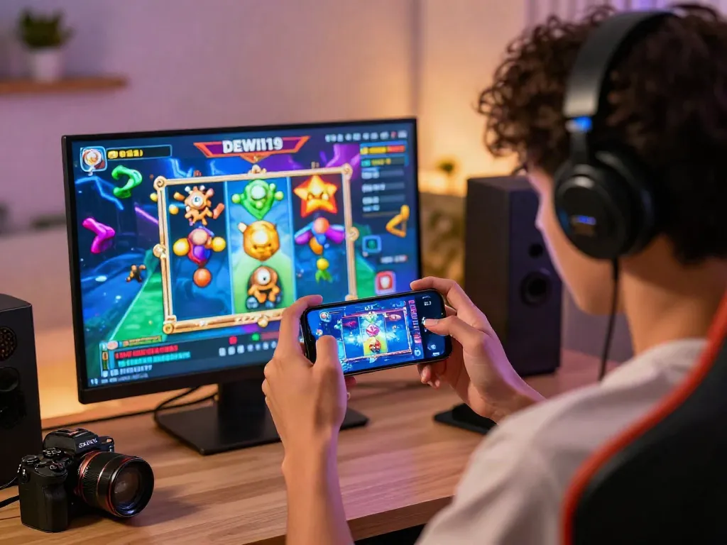 Pengalaman bermain game DEWI19 dengan smartphone, suasana yang seru dan mengasyikkan.