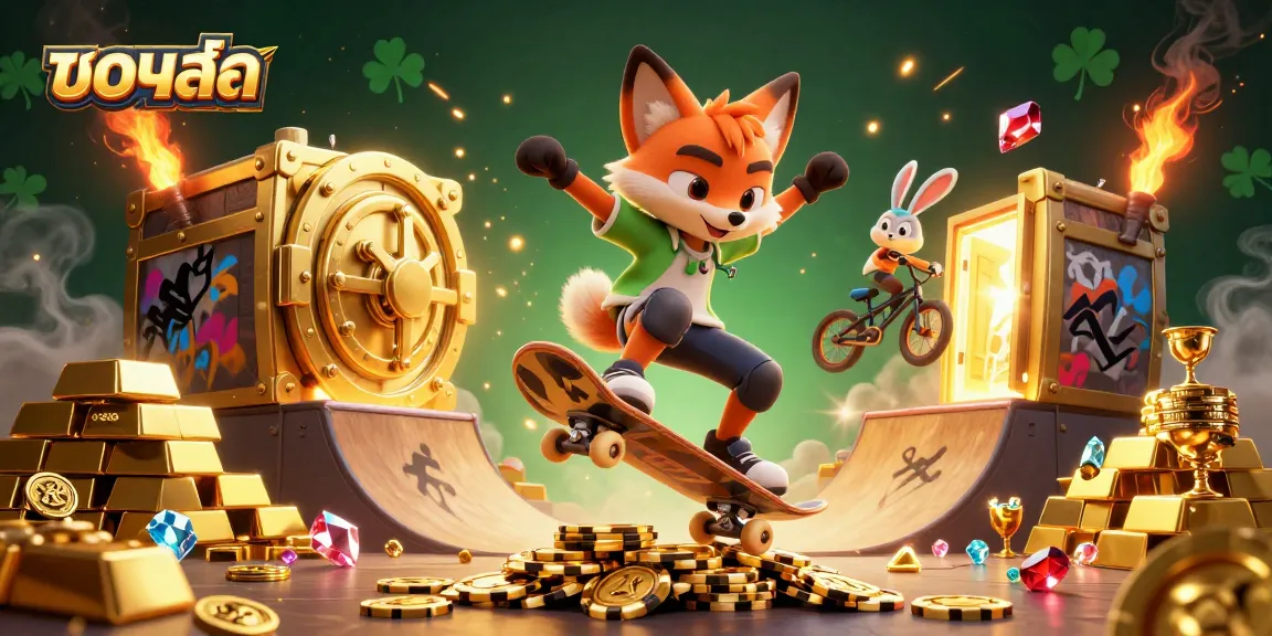 Experience live sports betting excitement with the vibrant illustration featuring a fox and rabbit in action.