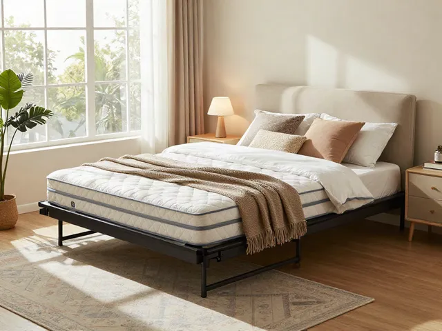 Cozy bedroom showcasing the price of folding beds with plush bedding and warm lighting.