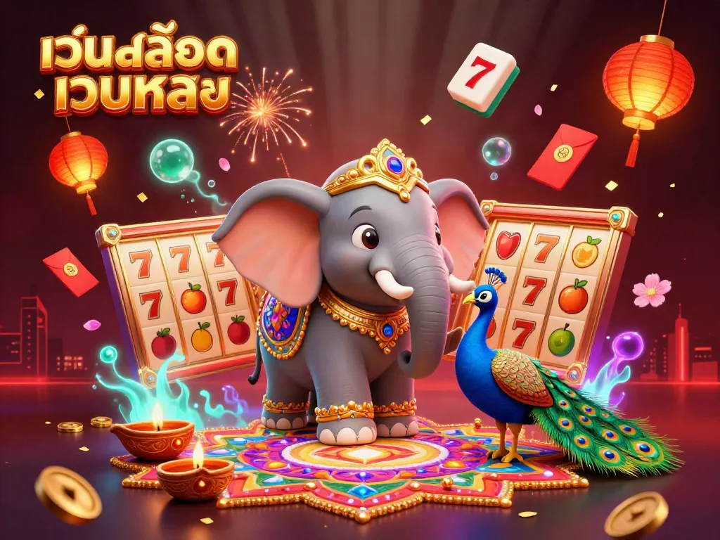 เข้าเล่น เว็บสล็อตเว็บตรง กับการ์ตูนช้างทองและนกยูงที่สวยงาม