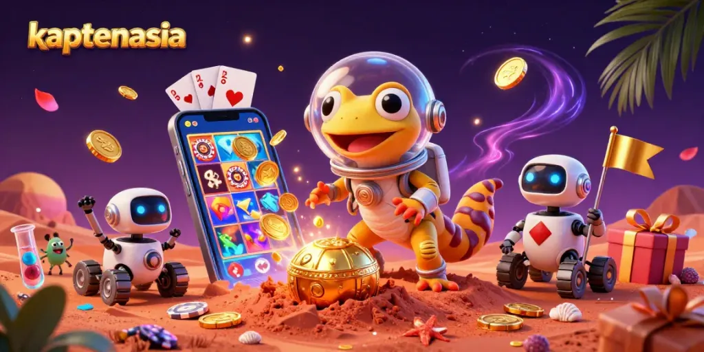 Engage with kaptenasia by experiencing a vibrant Martian casino adventure filled with games.