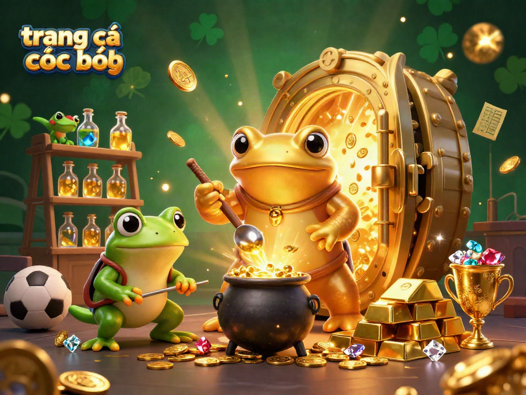 Trang cá cược đá bóng với alchemist và trợ lý tạo tiền vàng trong một bối cảnh động.