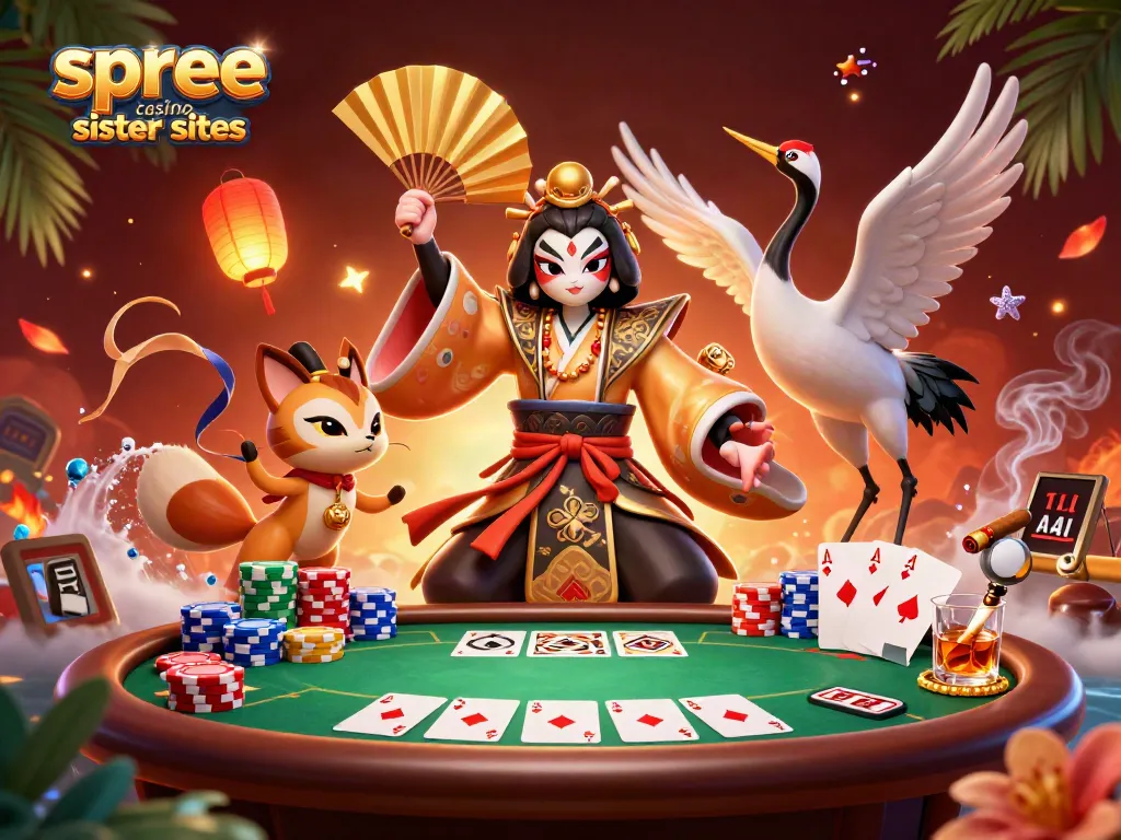 Experience the exciting action at spree casino sister sites with dynamic characters and vibrant casino elements.