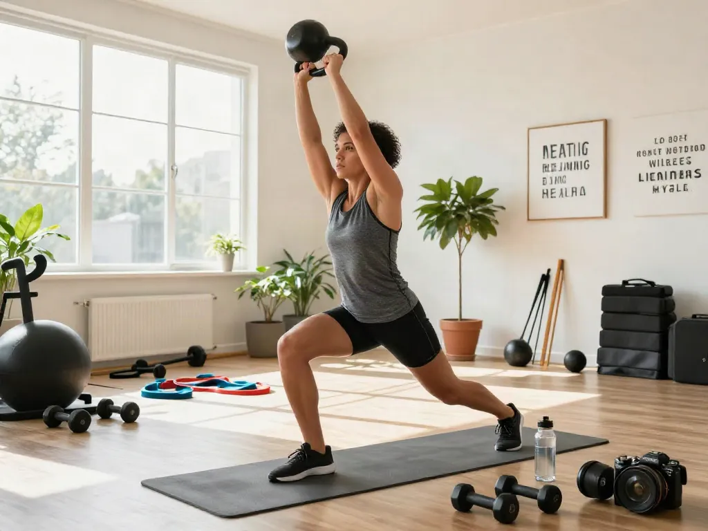 Fit individual exercising with MOTS-c 40mg benefits in a health-focused gym