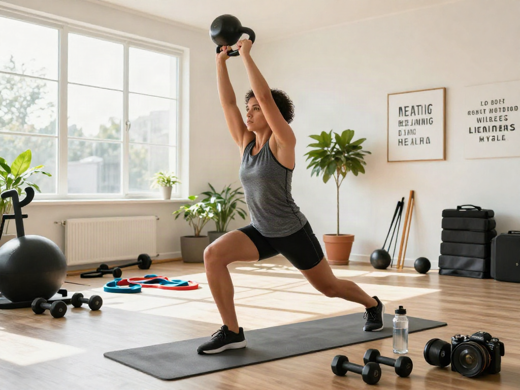 Fit individual exercising with MOTS-c 40mg benefits in a health-focused gym