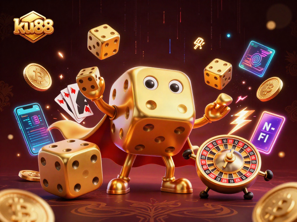 Enhance your gaming experience with ku88's vibrant casino action, featuring dynamic 3D characters and crypto elements.