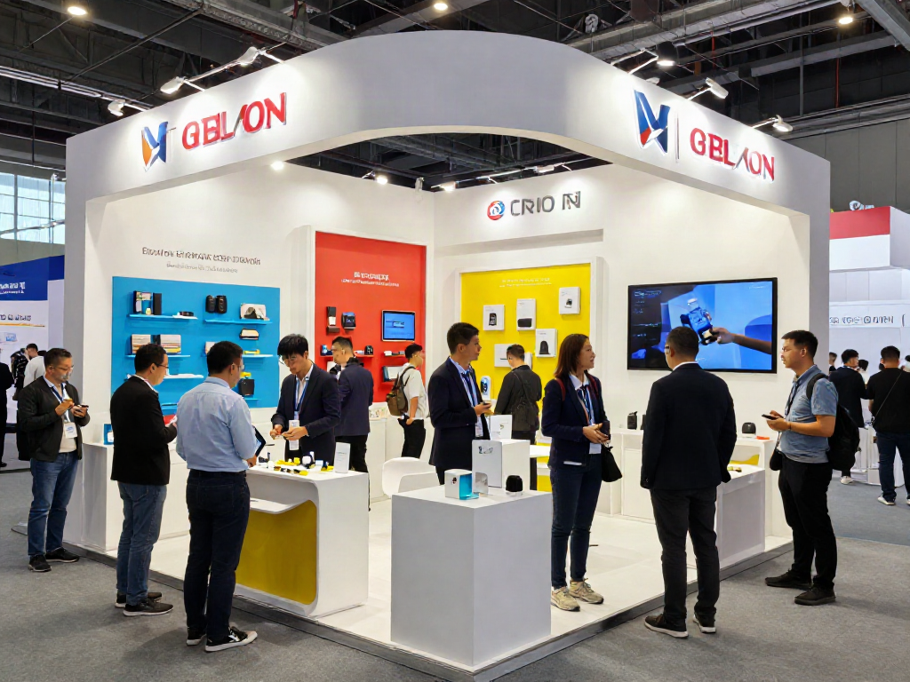 Custom Solutions Group's engaging custom exhibition stand attracting visitors at a trade show