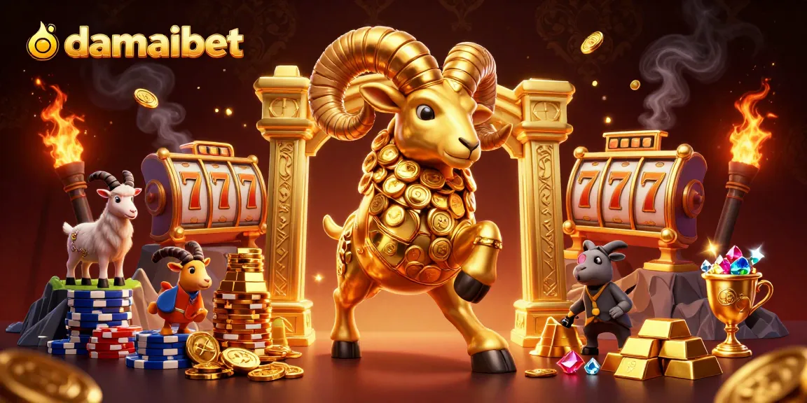 Win big with damaibet in an exciting casino atmosphere filled with jewels and gold.