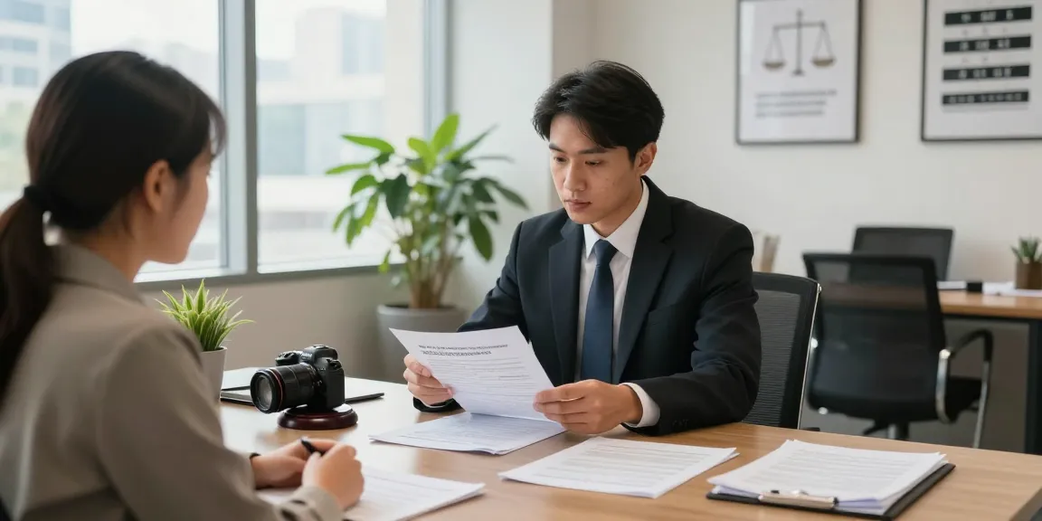 Truck accident lawyer California consulting a client in a modern office, showcasing legal support and empathy.