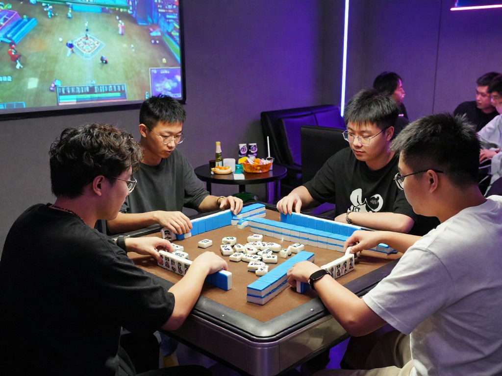 Players enjoying a strategic Mahjong game session, showcasing MAHJONGJP88 and immersive gaming atmosphere.