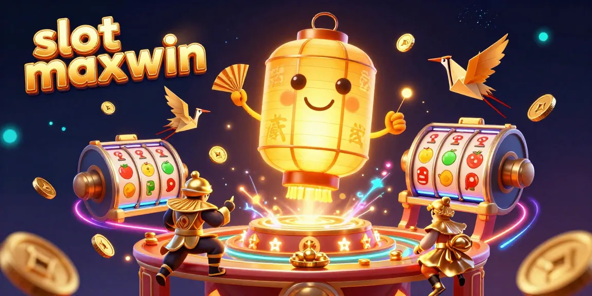 Experience thrilling excitement with slot maxwin as golden symbols and coins dance in a dynamic 3D casino scene.