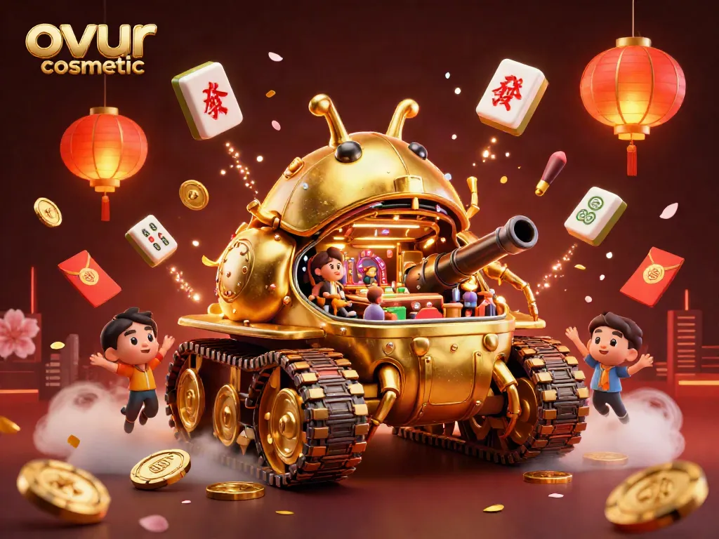 Bet on your luck with ovur cosmetic in this vibrant casino-inspired illustration full of action.