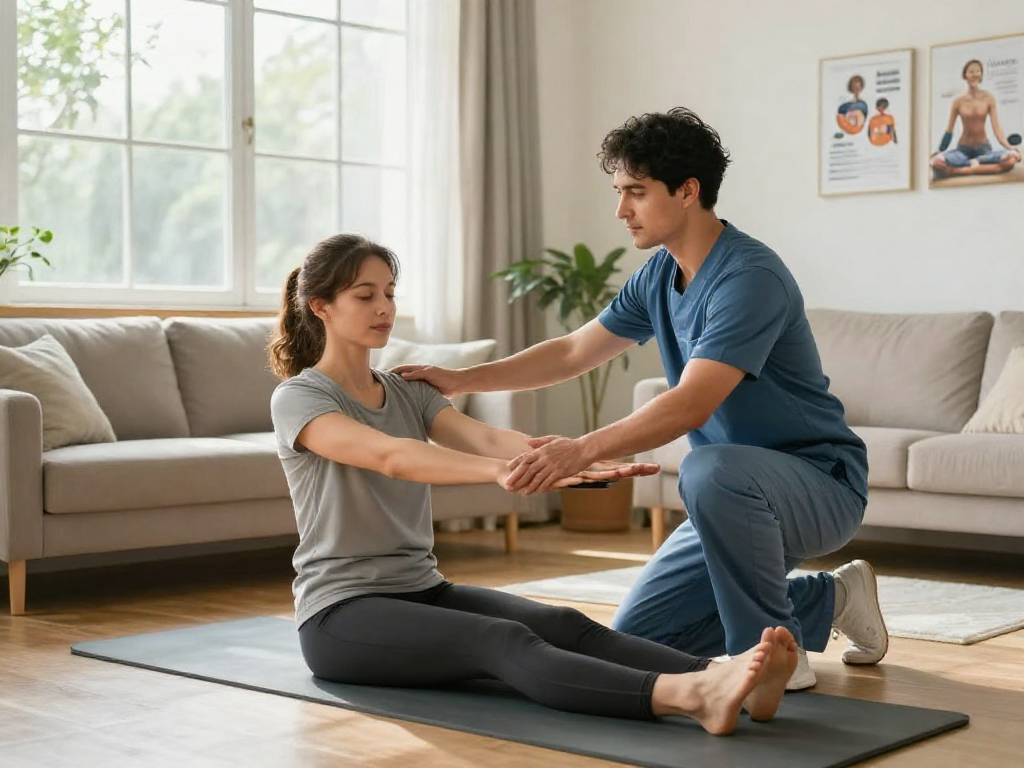 Mobile physiotherapy Sydney providing patient care in a home setting, ensuring recovery and wellness.