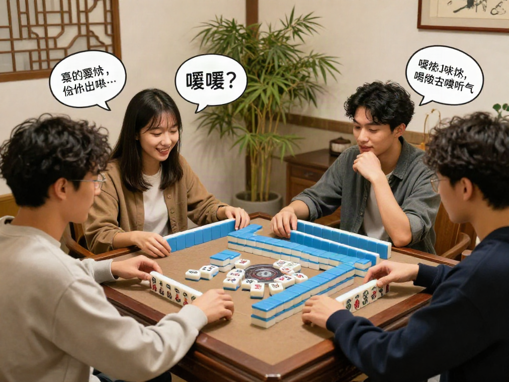 Group enjoying Mahjong game night with friends, featuring MAHJONGJP88 tiles in a cozy setting.