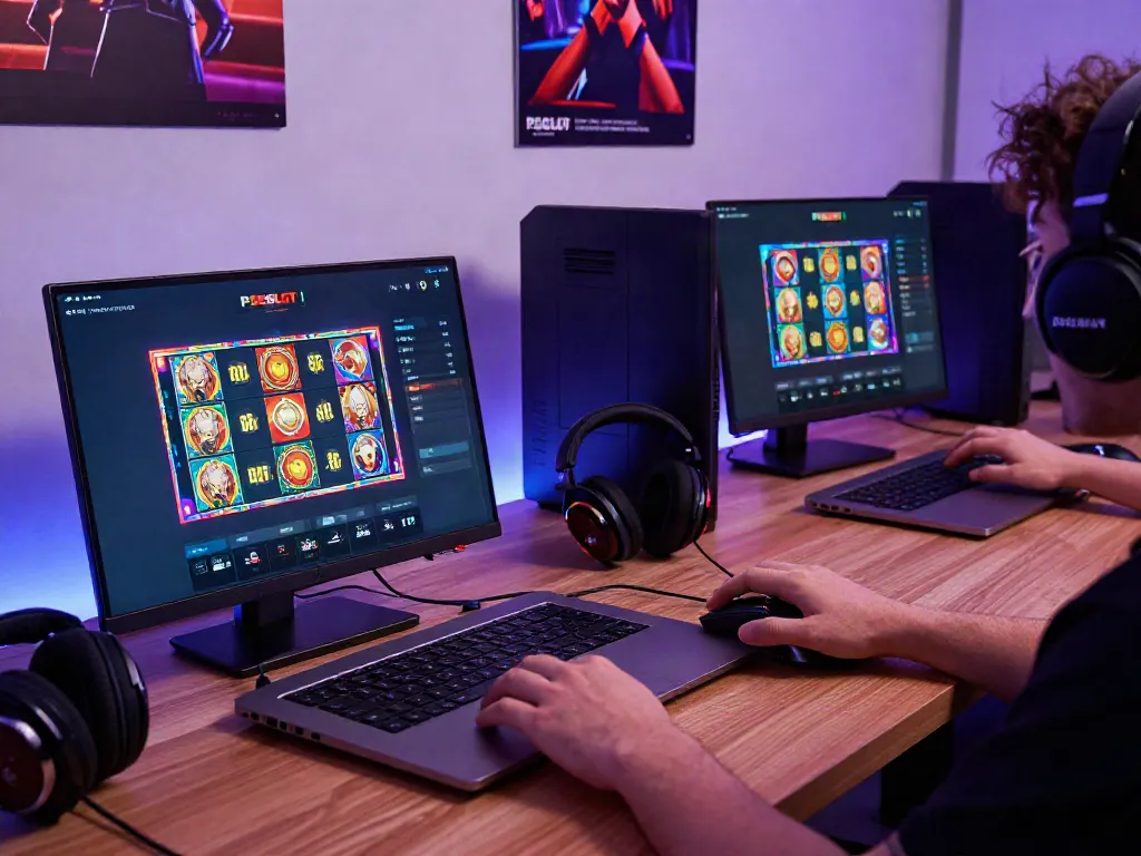 Engaging with PSGSLOT, vibrant digital slot games on screen.